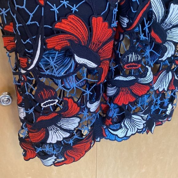 NICHOLAS Amelie Floral Guipure Lace Midi Dress - Picture 10 of 11